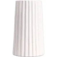 Homla - Vase - NOVO - ceramic fluted ecru - 11.5x19.5 cm