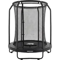 Deryan Kinder Trampoline 140cm - Met Veiligheidsnet - Zwart