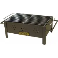 EDM Barbacoa Imex el Zorro: Overdekte grill voor kolen, zwart, metaal, 31 x 21 x 14 cm