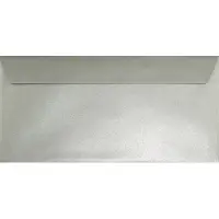Netuno Metallic (parelmoer) zilveren enveloppen A4 - 110 x 220 mm - 25 stuks - HK zelfklevend met plakstrip - 125 gram - Sirio Pearl -
