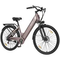 SmartAI C1 28 inch Elektrische Fiets - 250W Motor - 36V 13Ah Accu - Bereik tot 80km - Shimano 7-Snelheden - Max 25km/u - - Verende Voorvork -Elektrische stadsfietsen -Champagne goud