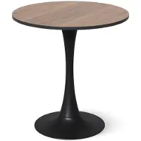 Vicco Eettafel Carl, Walnoot/Zwart, 70 x 70 cm