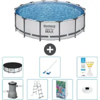 Bestway Steel Pro MAX, ronde opblaasbare zwembad - 427x122 cm - 6-delig, model S552