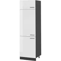 Vicco Hoge kast R-Line, Wit Hoogglans/Antraciet, 60 cm