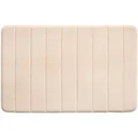 Hamat California Stripes Badmat 50x78 cm - Creme - Zachte Douchemat van Chenille - Badkamermat - Snel Waterabsorberend - Oeko-Tex Gecertificeerd
