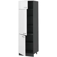 Vicco Hoge kast R-Line Wit Hoogglans/Antraciet 60 cm, Model 63198