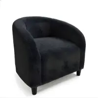 Happiq Fauteuil - Moderne Stoel met Tonvormige Rugleuning en Zachte Bekleding - voor woonkamer, slaapkamer en lounge - Stof - Grijs
