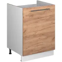 Vicco Wastafelkast Fame-Line, Goudkleurig Eiken/Wit, 60 cm