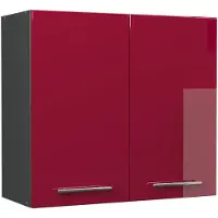 Vicco Hangkast Fame-Line, Bordeauxrode hoogglans/Antraciet, 80 cm