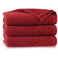 Zwoltex Oscar - Badhanddoek - 70x140 cm - Velours Rand - Bordaux