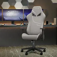 STILVORA Gamingstoel 54,5 X 50 X 132 Cm - Ergonomisch Met Hoofdsteun En Lendensteun - Voor Kantoor En Gamen - Stof - Lichtgrijs