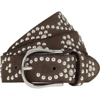 B.belt Studded belt Leder 80 cm bruin