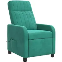 vidaXL Massage Relaxstoel Turquoise fluweel