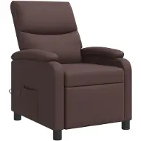 vidaXL Massage Relaxstoel Bruin Kunstleer