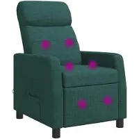 vidaXL Massage Relaxstoel Donkergroen Stof