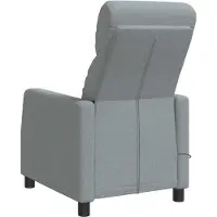 vidaXL Massage Relaxstoel Lichtgrijs Stof