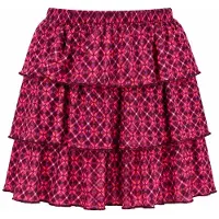 B.NOSY korte strokenrok met print - roze Meisjes Polyester All over print - maat 104