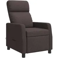 vidaXL Massage Relaxstoel Donkerbruin Stof