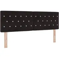 vidaXL Boxspringbed met matras en LED Zwart 140 x 200 cm fluweel