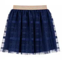 B.NOSY semi-transparante korte rok met print - donkerblauw Meisjes Polyester - maat 104