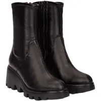 Wonders Dames Toronto 30 Leren Enkellaarsjes Zwart (40), Leer, Plat, Ritssluiting, Casual G-7030_5737_5792