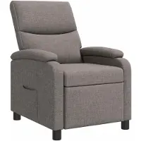 vidaXL Recliner Taupe Stof