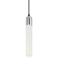 QAZQA Art Deco hanglamp chrome met ribbel glas IP44 - Walcott