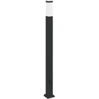 vidaXL Bolderarmatuur met stopcontact 110 cm Zwart IP44