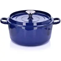 DUKA Gietijzeren Pan 4,2L Donkerblauw - Oven & Inductie Geschikt