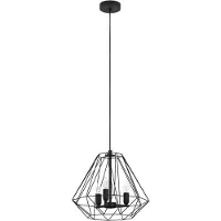 Eglo Zwarte draadlamp Tarle Ø 44,5