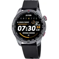 Lotus Digitaal horloge '- Smartwatch Smartime Paso X - Quartz watch movement - Watch case width: 48.52 mm' zwart