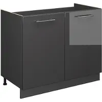 Vicco Wastafelkast Fame-Line Antraciet Hoogglans/Antraciet 100 cm zonder werkblad, Model 61596