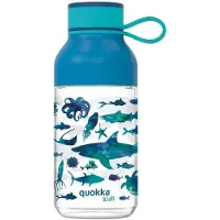 Quokka , Kinderdrinkfles 430ml Ice Kids Model Zee Dieren Motief met Band, Blauw