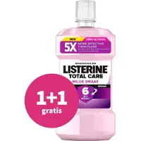 Listerine 1+1 Gratis: Mondwater Total Care Extra Mild Alcoholvrij 500 Ml