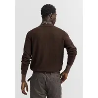Bugatti Gebreid vest chocoladebruin