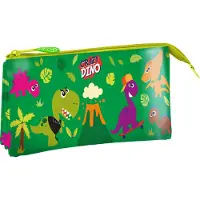 Kids Euroswan Etui Crazy Dino 22 X 13 Cm Polyester/pvc Groen