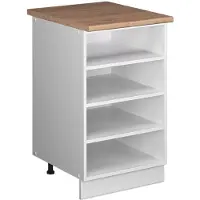 Vicco Keukenrek Fame-Line Wit 50 cm, WB Eik, Model 65820