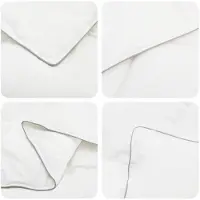 vidaXL - Dekbed - en - Kussen - Set - 2 - st - 155x200 - cm - 4 - seizoenen - 300 - GSM - Wol
