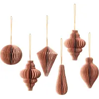 Broste Copenhagen Christmas mix kersthanger 6-pack Dusty pink