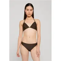 Urban Classics Bikini Set - Ladies Piped Triangle Bikini - XS tot XL - voor Vrouwen - bruin - Maat S