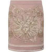 Philipp Plein Knitted Mini Skirt Butterfly Tattoo