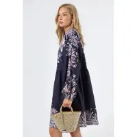 MSN Collection Gestrikt Mini-Jurk met V-hals in Paisley