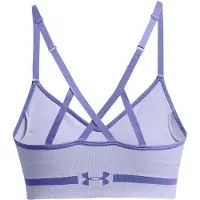 Under Armour Lage, lange sportbeha voor dames (Paars)