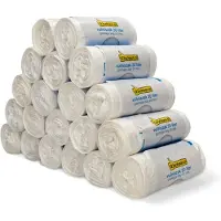 123schoon Aanbieding: 20x Vuilniszakken wit 20 liter | 50 stuks | huismerk