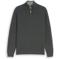 Tom Tailor Basic trui zip olijf