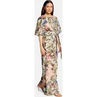 Vera Mont Jumpsuit crème / hemelsblauw / olijfgroen / pitaja roze
