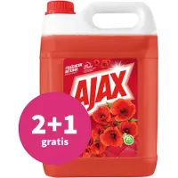 Ajax 2+1 Gratis: Allesreiniger Rode Bloemen 5 Liter
