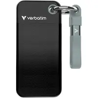 Verbatim Pocket SSD, 512 GB, USB-C, 3.2 Gen 2 (3.1 Gen 2), 1000 MB/s, 10 Gbit/s, zwart, grijs