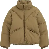We fashion winterjas - olijfgroen Meisjes Polyester Opstaande kraag Effen - maat 146/152