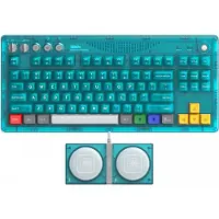 8Bitdo 85HD03, Bekabeld en draadloos, USB + RF draadloos + Bluetooth, Mechanische schakelaar, QWERTY-lay-out, RGB LED-verlichting, Blauw